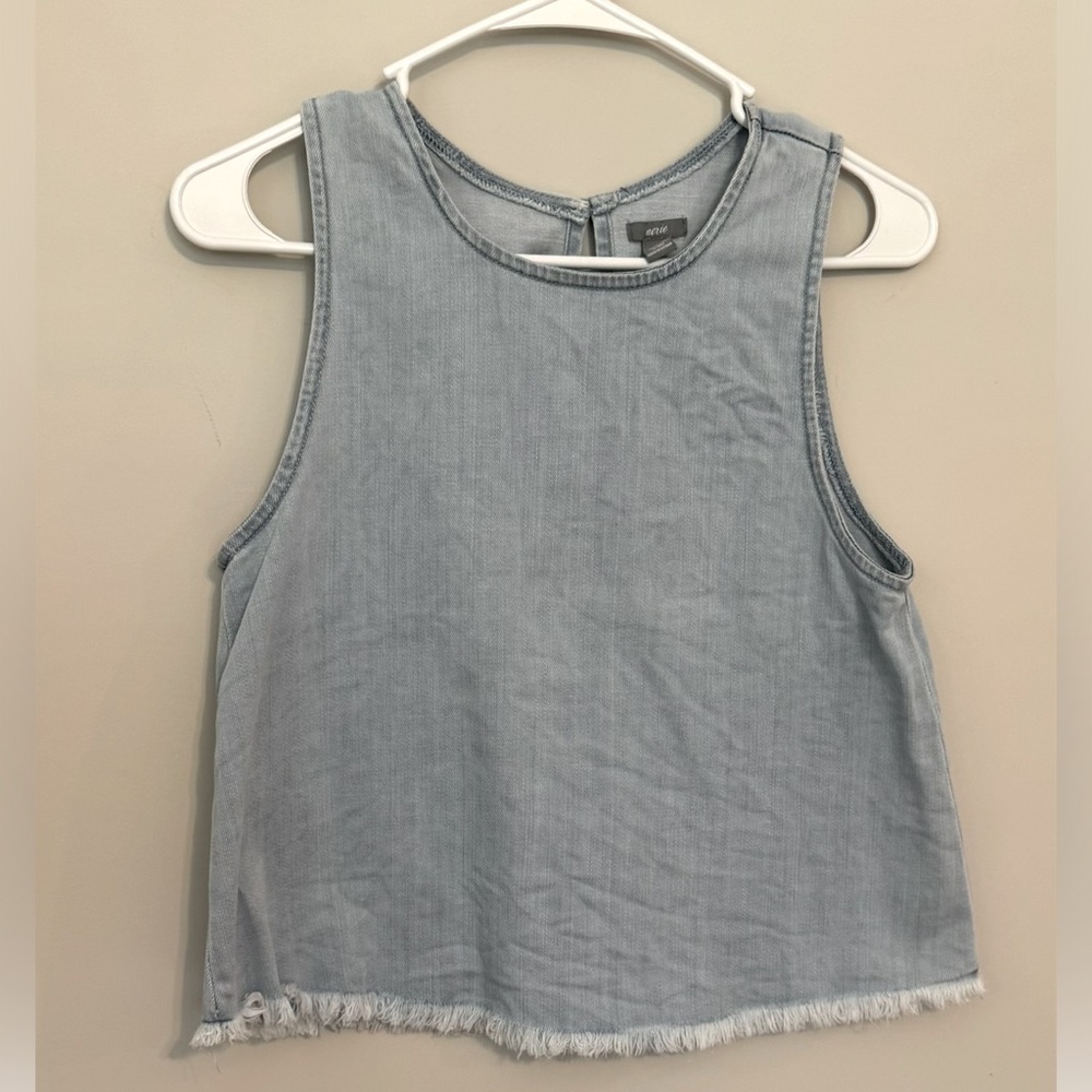 Aerie denim top